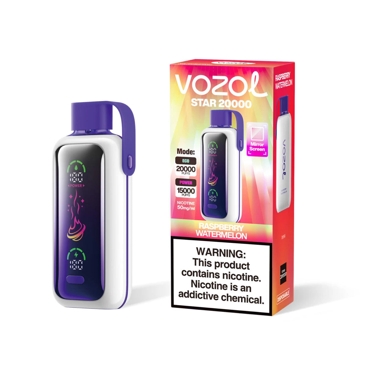 Himbeere Wassermelone Vozol Star 20000 Vape