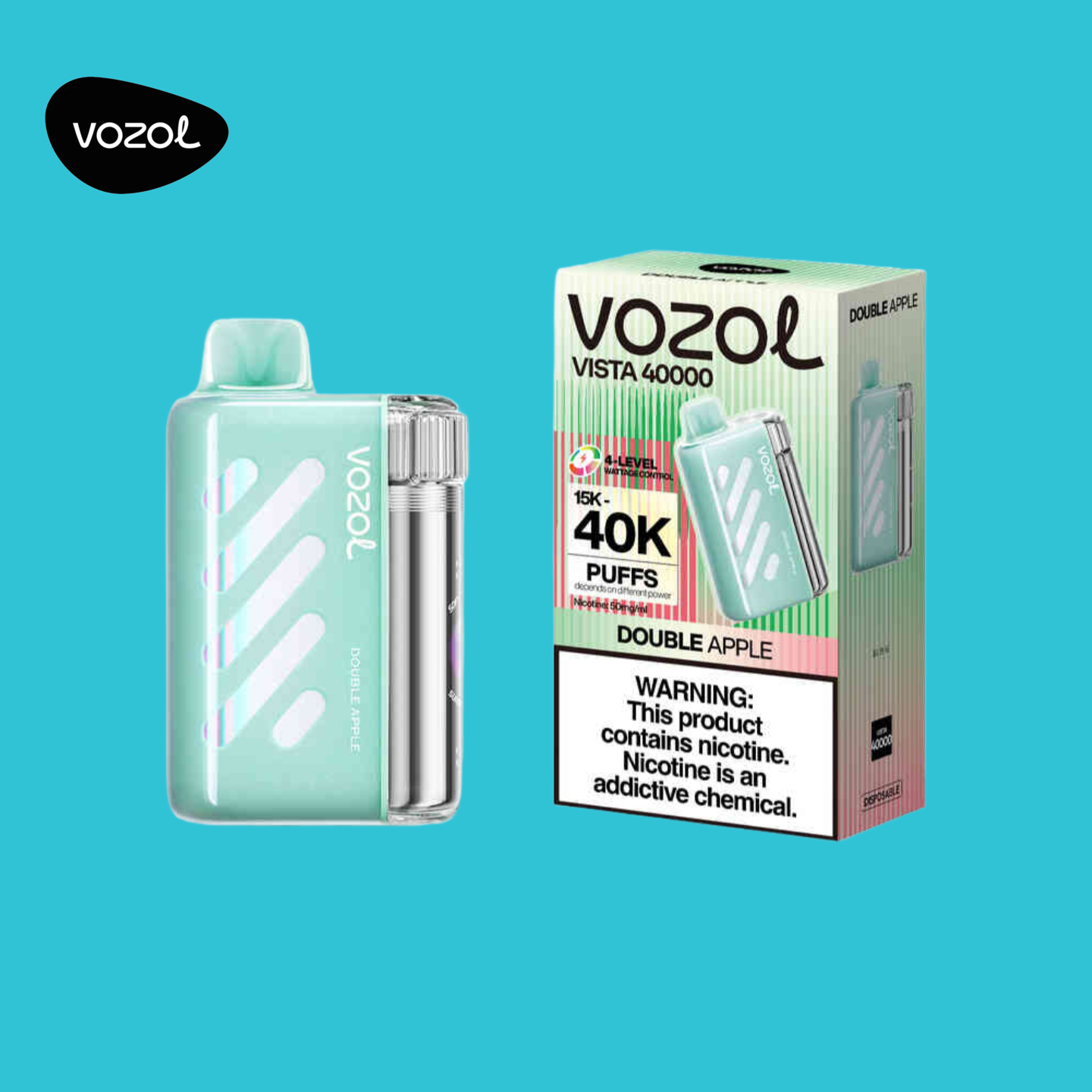 Vozol Vista 40K Puffs Double Apple