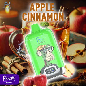 RandM Tornado Digital Box Puff 12K Taff Einweg-Vape - Apfel-Zimt-Geschmack