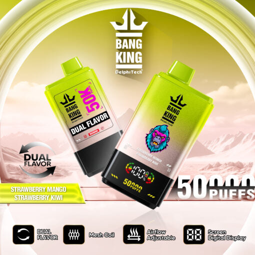 Big Puff 50K Bouffees Vape Jetable - Strawberry Mango & Strawberry Kiwi