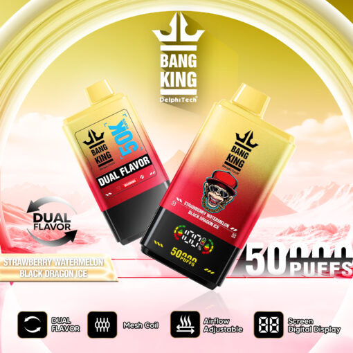 Bang King Puff 50K Big Puffs Strawberry Watermelon & Black Dragon Ice Double Gout