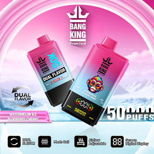 Puff 50K Double Saveurs Cigarettes électroniques - Watermelon Ice &amp; Blueberry Cherry