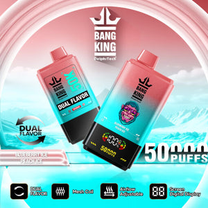 Blueberry Ice & Peach Ice Double Gout - Puff 50000 Taff Vape Jetable with 2% Nicotine