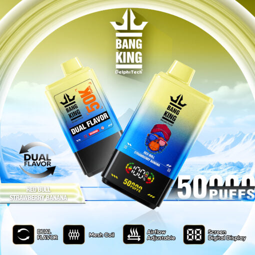 Puff 50K Cigarettes électroniques Jetable Red Bull & Strawberry Banana Dual Saveurs