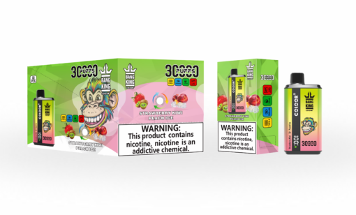 Prix Puff 30000 Taff Strawberry Kiwi & Peach Ice Double Saveurs Liquide Vape Jetable