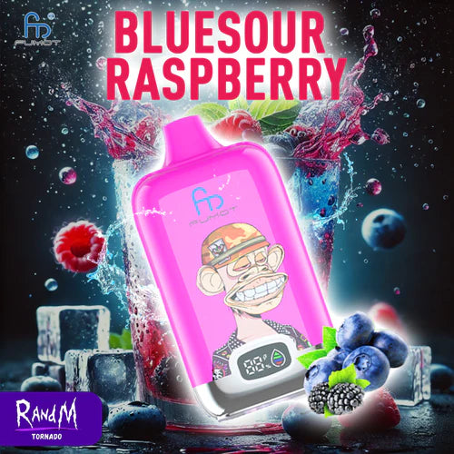 Cigarette Puff 12K RandM Digital Display Box 12000 Bouffees Vape Jetable - Blue Sour Raspberry