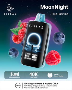 Saveur Blue Razz Ice Elf Bar Moon Night 40K Vape