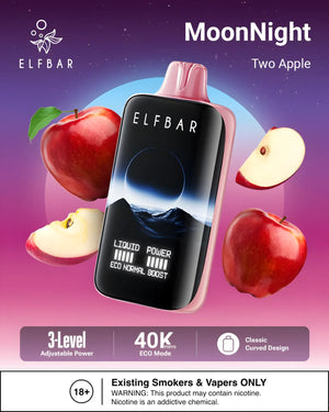 Puff Elf Bar Moon Night 40K Taff Two Apple