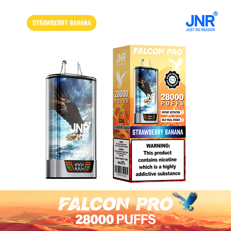 950 mAh rechargeable JNR Falcon Pro 28000 Strawberry Banana