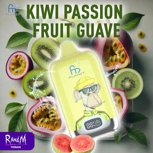 Randm 12000 Puffs Kiwi Passion Fruit Guava Gout de Big Puff Power Vape Jetable