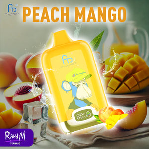 Puff 12K Taff Pfirsich-Mango-Geschmack von Big Puffs Power mit 20 ml E-Liquid