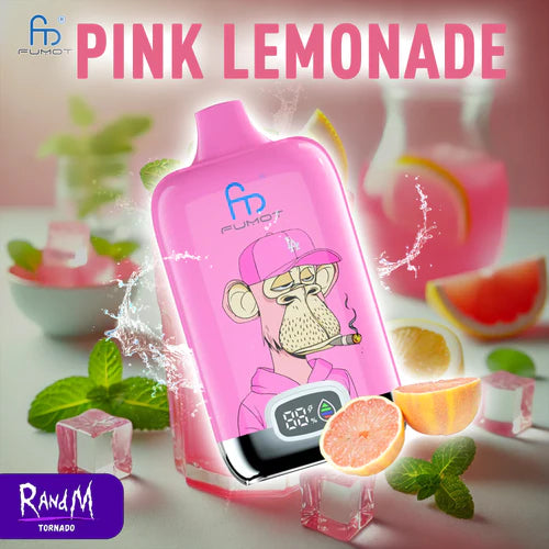 Randm Tornado 12000 Puffs Pink Lemonade Gout de Puffs Vape Jetable