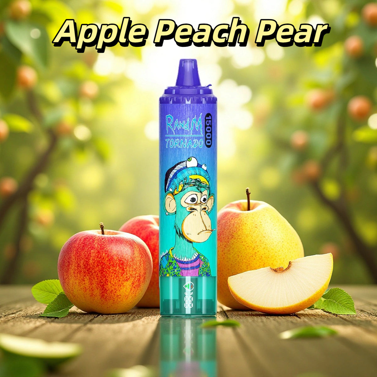 Puff Randm Tornado 15000 Bouffees Apple Peach Pear Gout Nicotine Vape Jetable