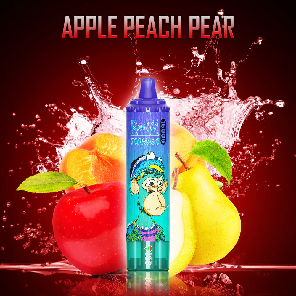 Puff Randm Tornado 15000 Bouffees Apple Peach Pear Gout Nicotine Vape Jetable
