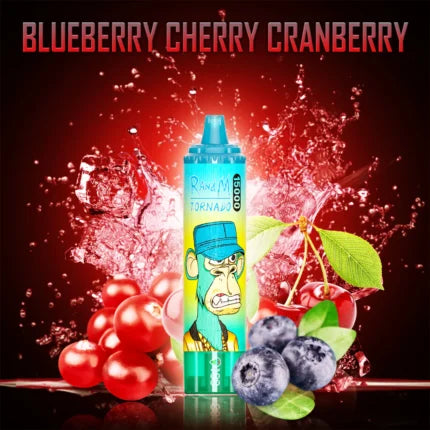Blueberry Cherry Cranberry - Prix Puff 15K Taff Vape Jetable with Rechargeable Batterie