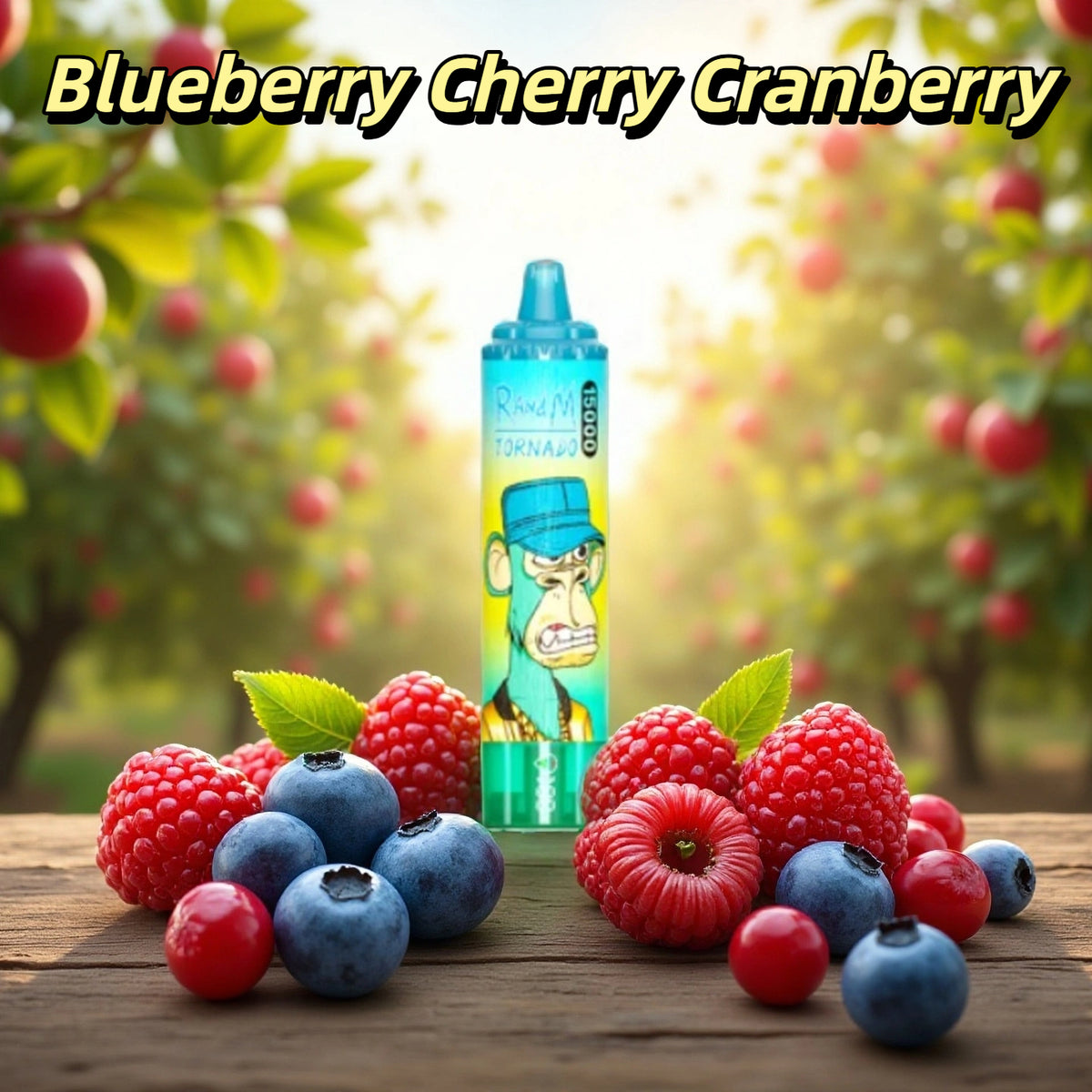 Blueberry Cherry Cranberry - Prix Puff 15K Taff Vape Jetable with Rechargeable Batterie