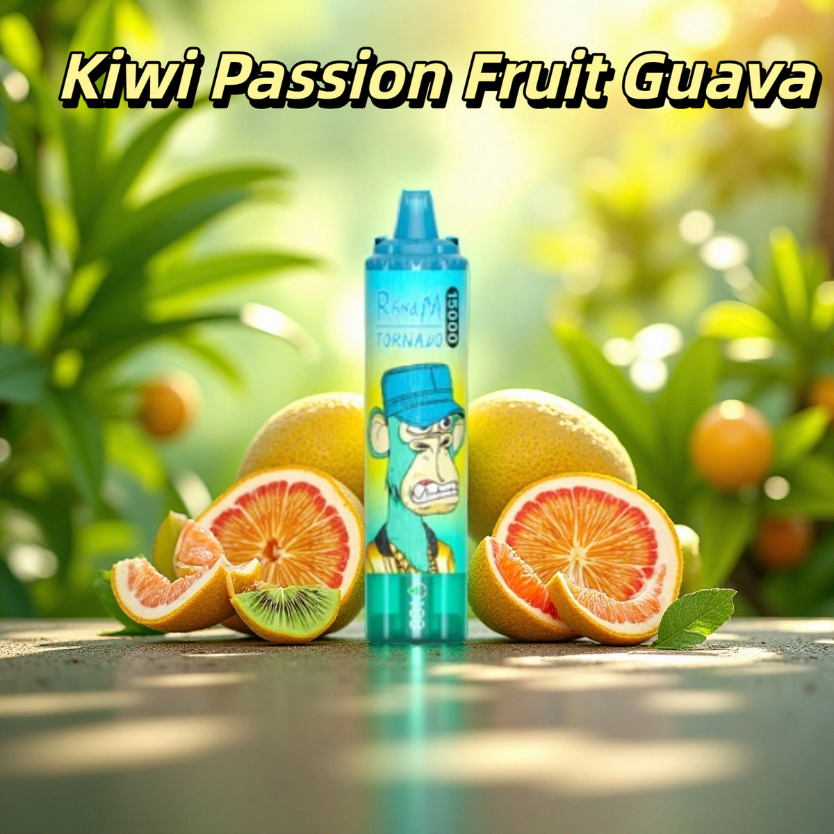 Kiwi Passion Fruit Guava - Puff 15000 Taff Nicotine Cigarette électronique Jetable