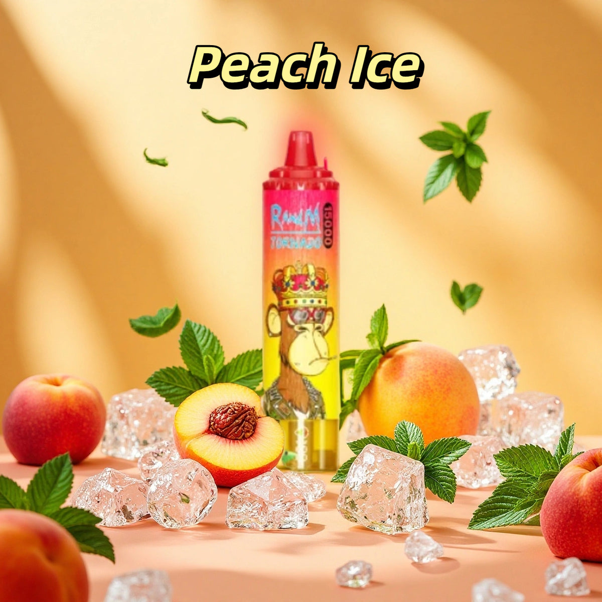 Peach Ice Gout - Randm Prix Puff 15K Bouffees Vape Jetable with 25 ml E-liquide