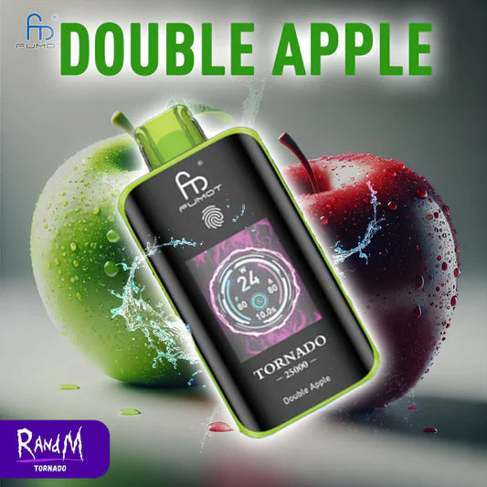 Double Apple RandM Tornado 25000 Vape