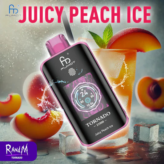 RandM Tornado 25K Taff Juicy Peach Ice 700 mAh Batterie