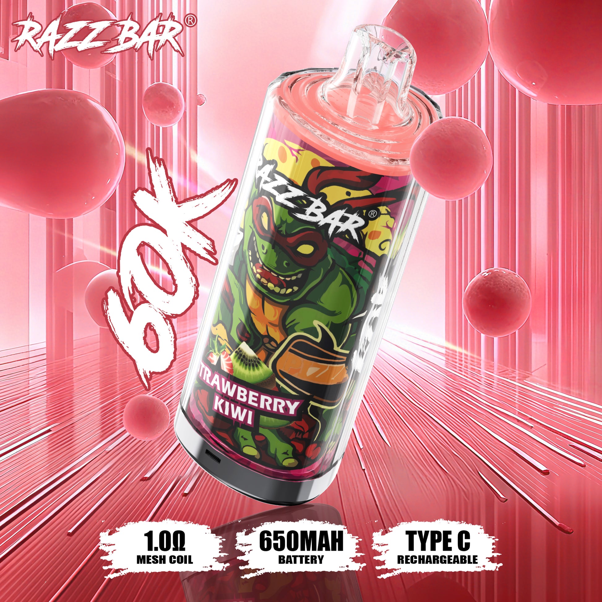 Razz Bar 60K Puffs Vape – 16 Geschmacksrichtungen erhältlich
