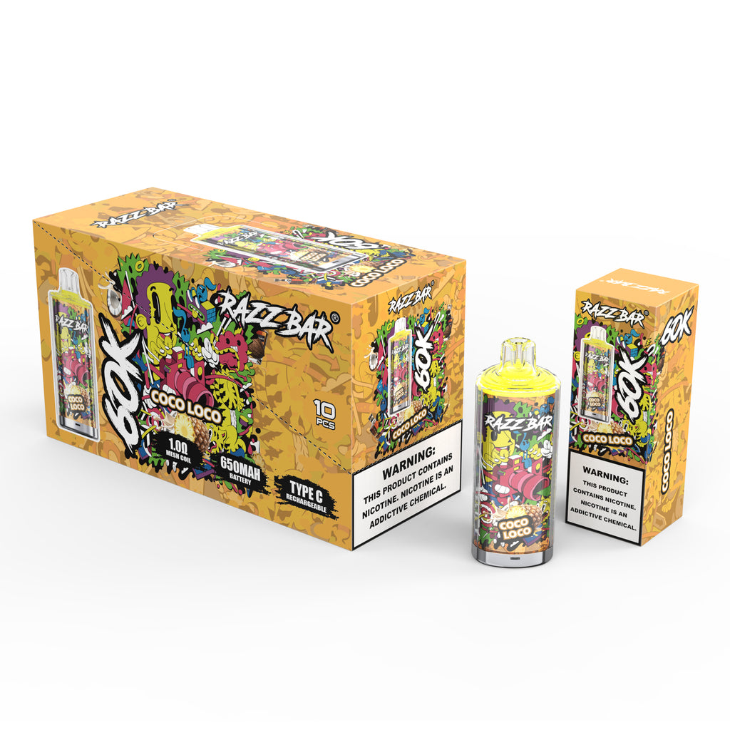 Razz Bar 60K Puffs Vape – 16 Geschmacksrichtungen erhältlich