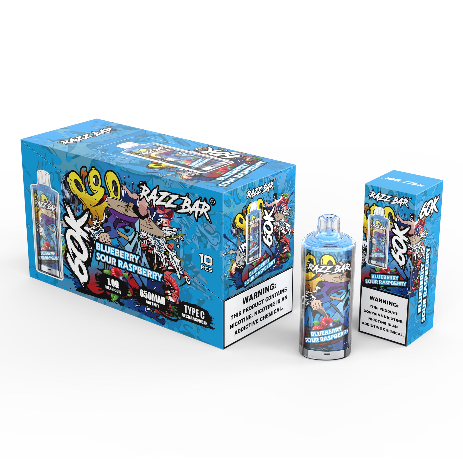 Razz Bar 60K Puffs Vape – 16 Geschmacksrichtungen erhältlich