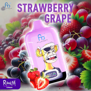 Strawberry Grape - Prix Puff 12K Big Puffs Day Tornado 12000 Bouffees Vape Jetable