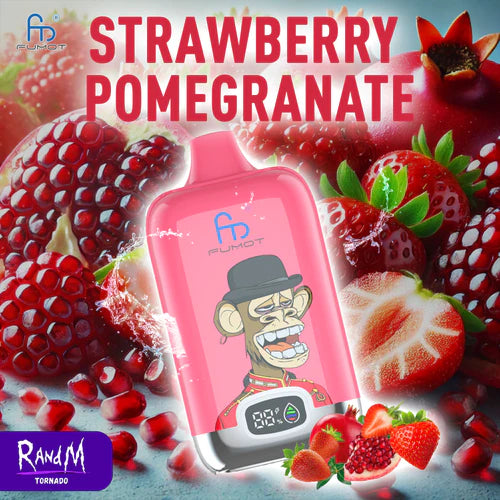 Randm Tornado 12000 Puffs Strawberry Pomegranate Gout Vape Jetable
