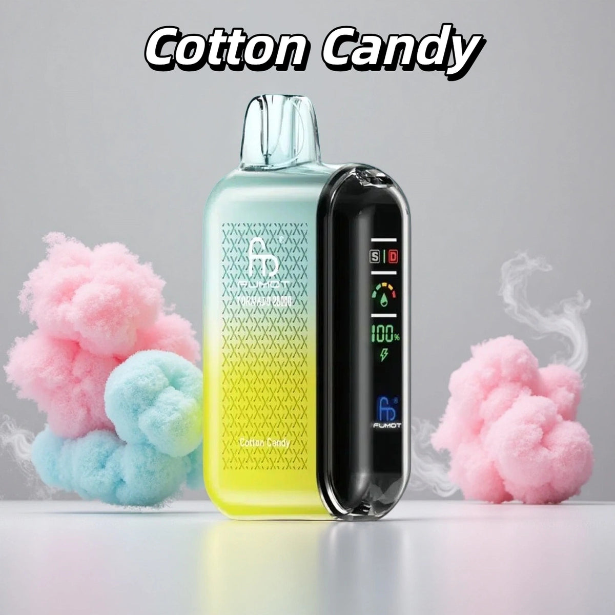 Fumot Vape Puff 20K Taff Cotton Candy Gout Cigarette électronique with 2 %