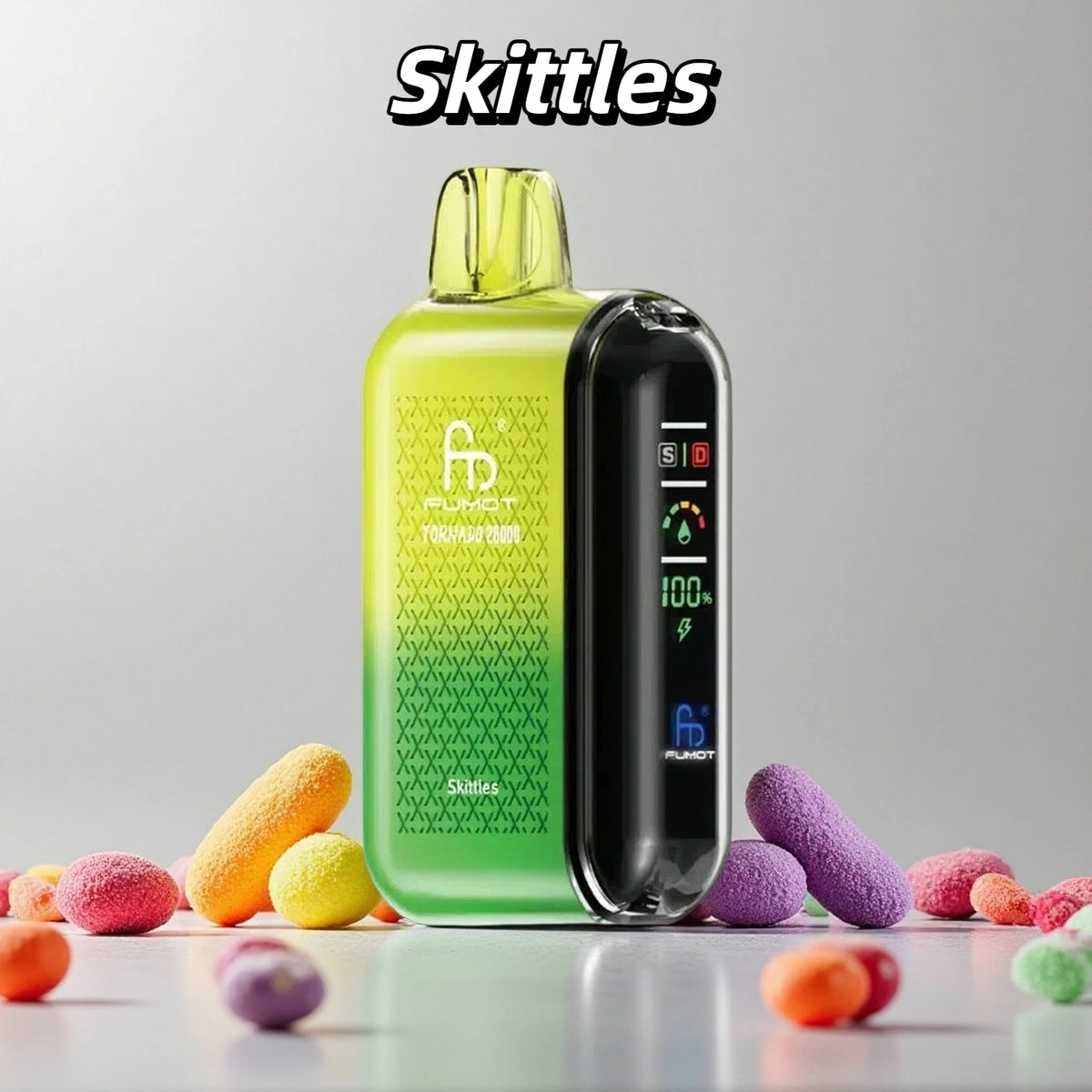 Puff Jetable Skittles Gout de Puffs Cigarette électronique Randm Tornado 20000 Bouffees