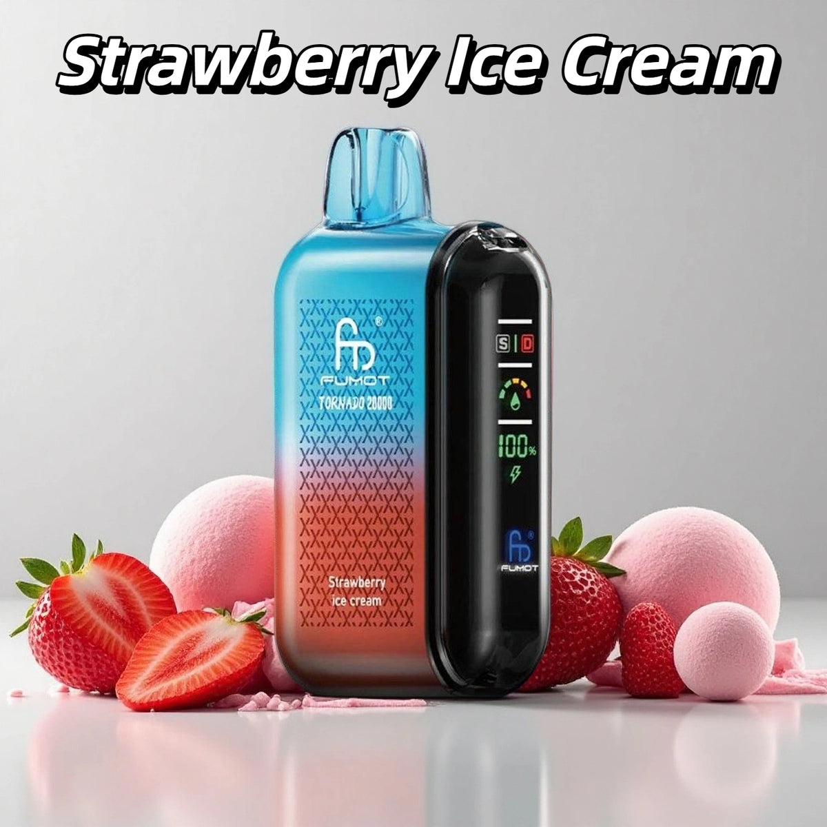 Gout Puffs Cigarette électronique Jetable Strawberry Ice Cream Saveur Randm Puff 20K