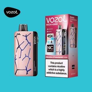 Vozol Neon 45000 Vape mit gefrorener Erdbeer-Kiwi-Note