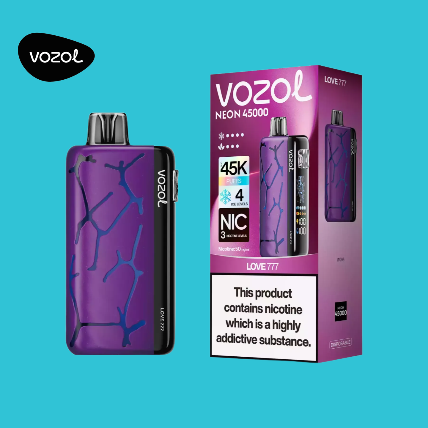 Vozol Vape Neon 45000 Taff Love 777
