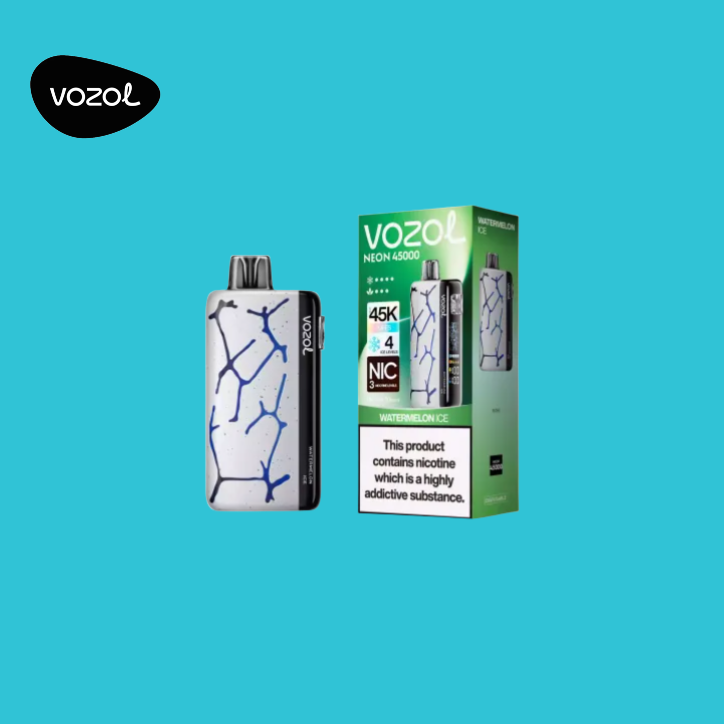 Puff Vozol Neon 45000 Taff Watermelon Ice