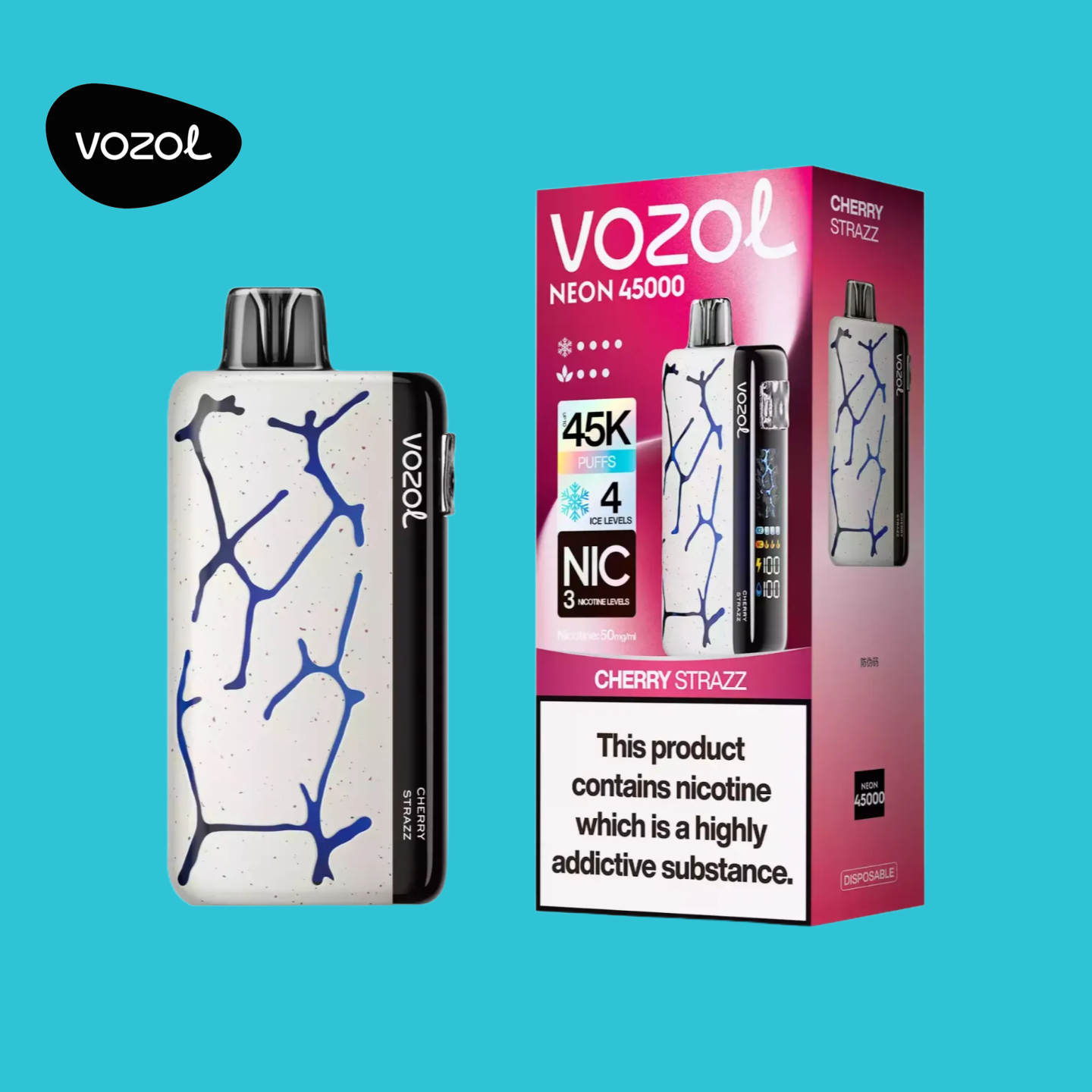 SiLC Tech Dual Mesh Vozol Neon 45000 Cherry Strazz