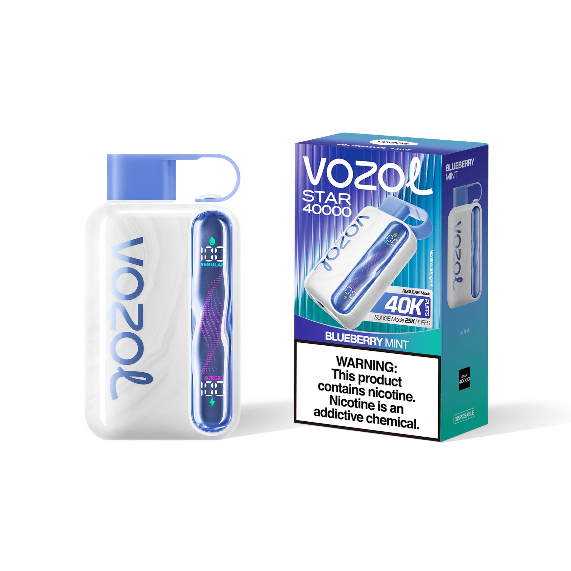Double résistance Mesh Vozol Star 40000 Blueberry Mint